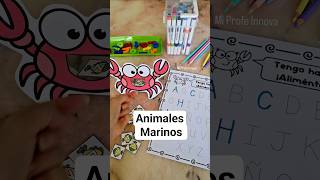 Actividades de Animales Marinos para Preescolar y Kindergarten - Ocean Animals in Spanish #shorts