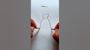 Drawing hack girl beautiful dress drawing #art #drawing #youtubeshorts #kids