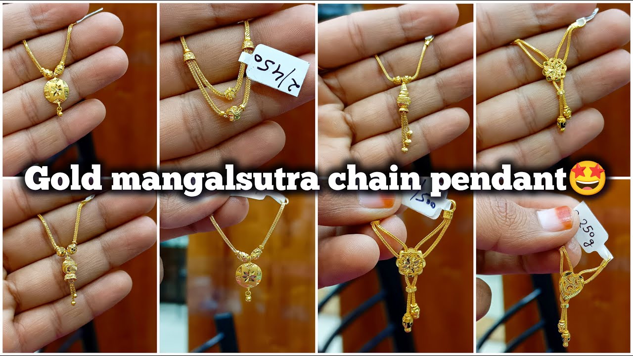 Trendy Gold chain mangalsutra pendant collection 😍