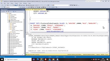 90. CLUSTERED INDEX IN INDEXES IN SQL