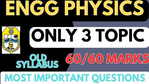 Engineering Physics Dbatu Most important questions  2025 | DBATU Physics Most Important Questions