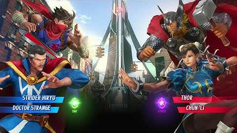 Marvel Vs. Capcom Infinite (Strider Hiryu/Doctor Strange) Vs (Thor/Chun-Li)