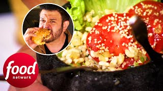 Adam Tries Ant Larvae Under The Ancient Pyramid Of The Sun | Secret Eats With Adam Richman