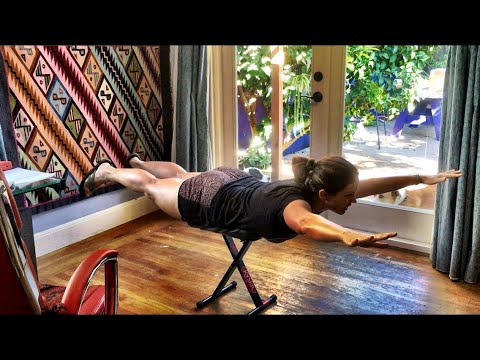 Three easy exercises to fix forward head posture (with a piano bench)! | FIX HUNCH