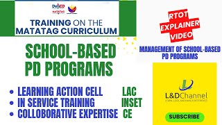 School Based PD Programs  - Learning Action Cell, IN Service Training , Collaborative Expertise