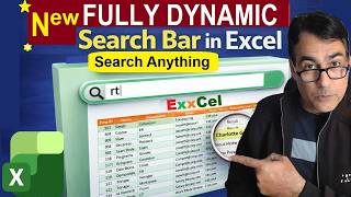 Fully Dynamic Search Bar in excel | Search Anything Instantly | Make a Search Bar to Find Anything!