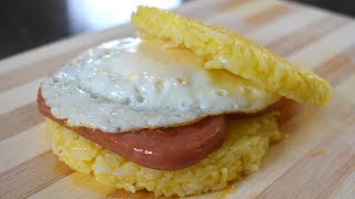 Spam Egg Rice Sandwich | Perfect for breakfast