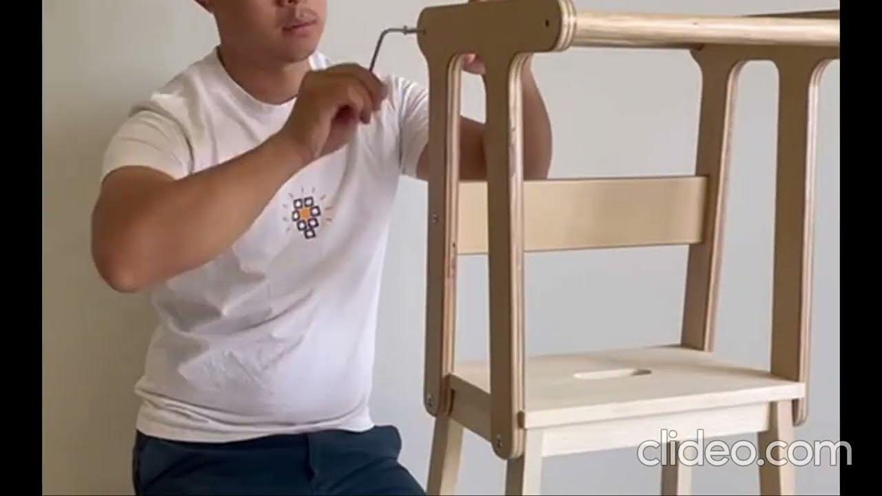 How to convert IKEA Bekvam Step Stool into a learning tower / kitchen