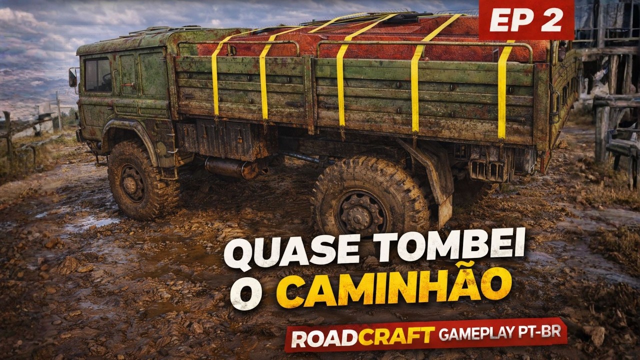 QUASE PERDI A CARGA | RoadCraft #2 Gameplay PT-BR