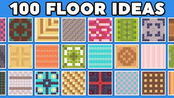 100 Minecraft Floor Designs (Tutorial)