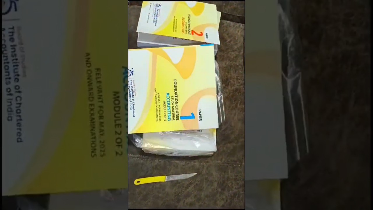 Unboxing CA Foundation books for May/june2025📝📚🤍ICAI study material