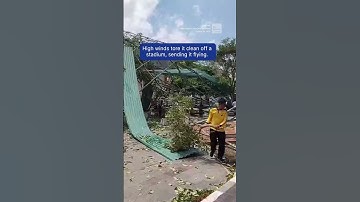 Tornado Rips Roof Off Stadium