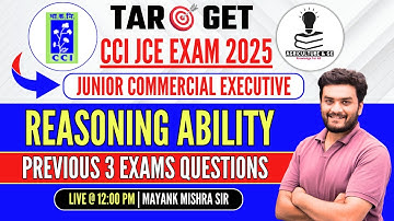 Cotton Corporation of India Previous 3 Exam Reasoning Questions | CCI JCE Reasoning Question Paper