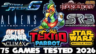 Teknoparrot - 75 Games That Work Great in 2026 (Time Stamps) #teknoparrot #arcadegames #emulator