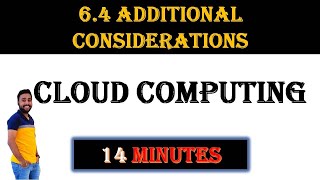 6.4 additional considerations (Fundamental Cloud Security U2C2) Cloud computing concept(chapter 6)