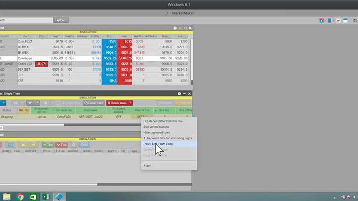 Trading Futures & Bitcoin - Drive algos with logic hosted outside of TT by using RTD & Excel linking