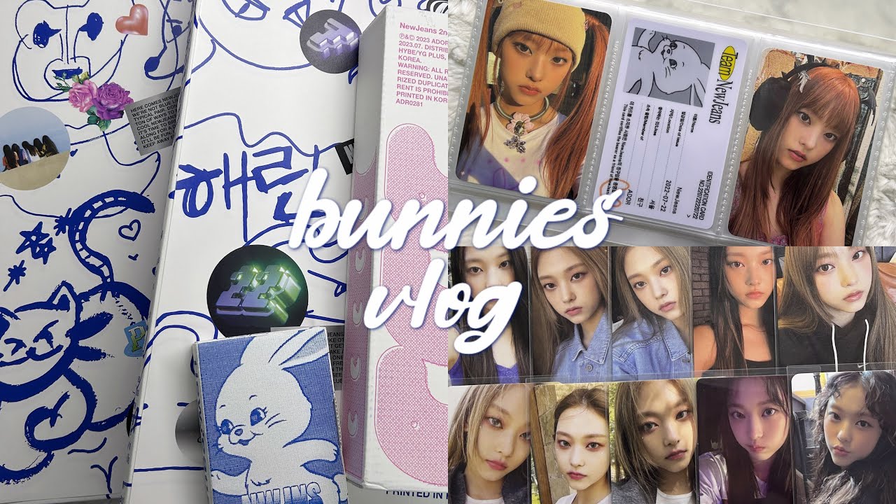 [버니즈로그] bunnies vlog ʚɞ 뉴진스 | 앨범깡 | 포카깡 | 포카정리 | 핼프