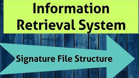 Signature File Structure in Information Retrieval System. || IRS in Telugu