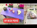 COMO HACER UNA MESA TIPO PIC NIC PARA JARDIN O FIESTA PIC NIC FACIL RAPIDO