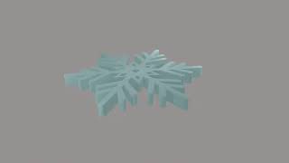 3D printable snowflake decoration