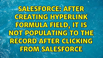 After creating hyperlink formula field, it is not populating to the record after clicking from...