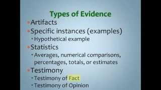 Evidence: What is it? What are the types?