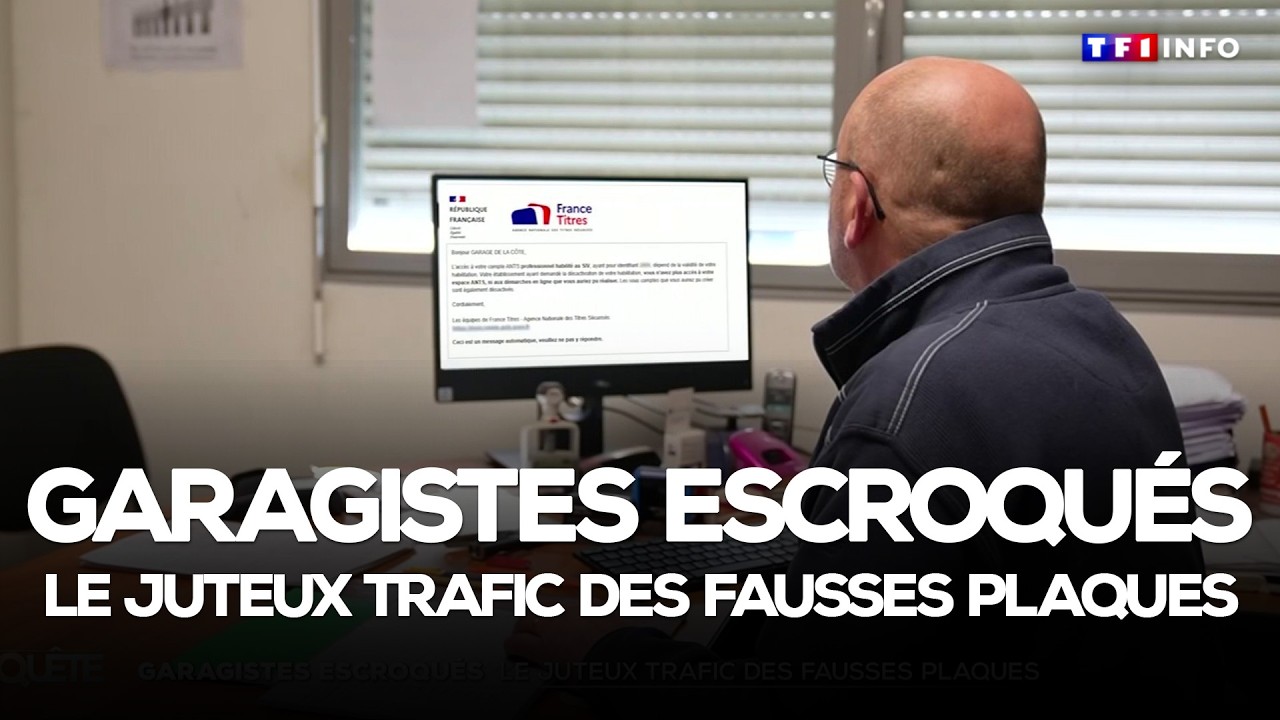 Enquête - Garagistes escroqués, le juteux trafic des fausses plaques｜TF1 INFO