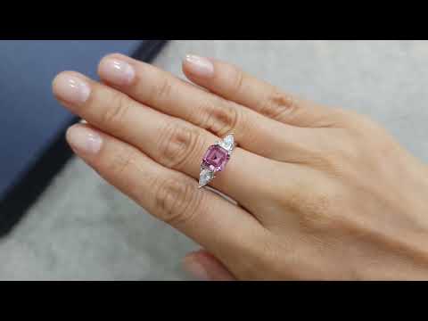 Octagon-cut pink spinel 2.24 carats from Tajikistan Video  № 3
