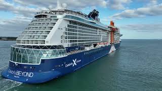 celebrity beyond maiden voyage departure from Southampton 27.04.2022 (4k)