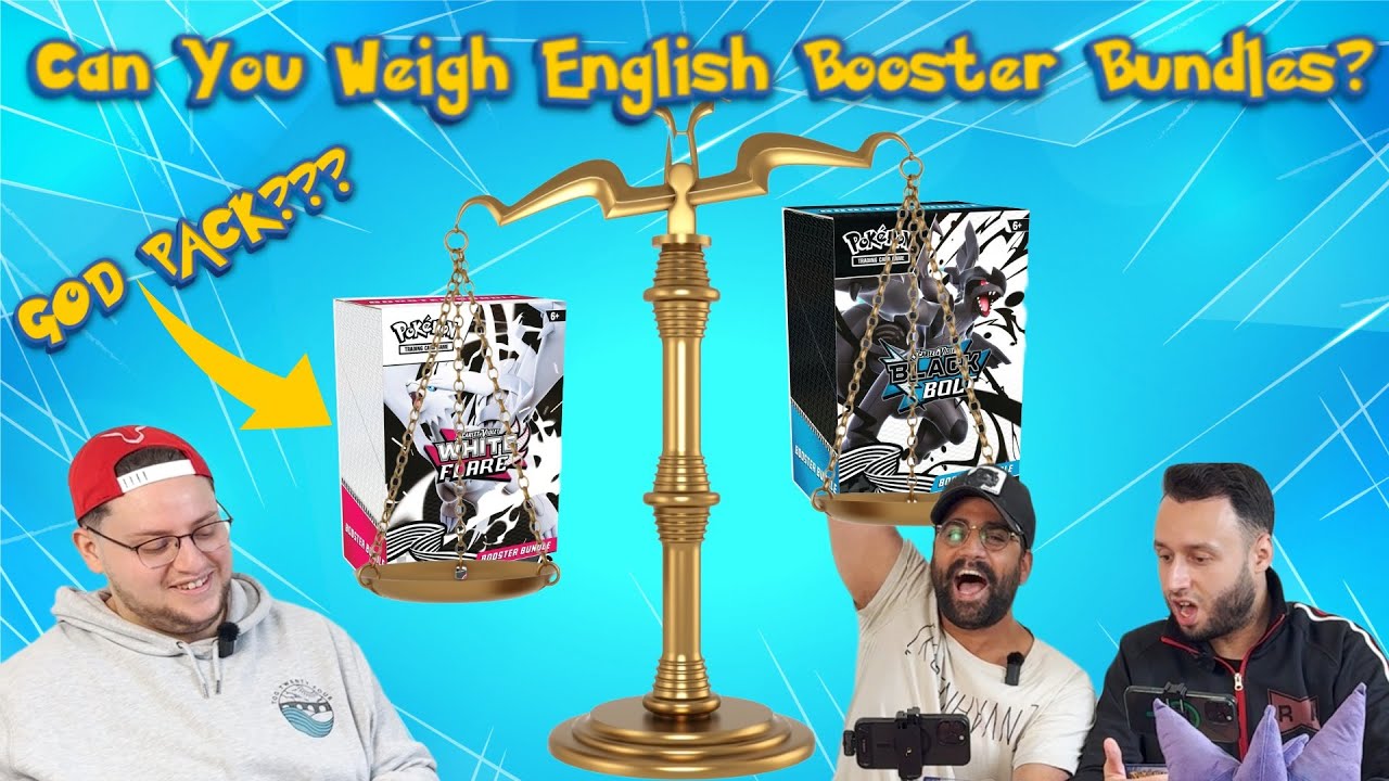 We Tried Weighing Booster Bundles… Did We Find a GOD PACK? (Black Bolt vs White Flare)