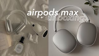 airpods max unboxing  | review + aesthetic accessories