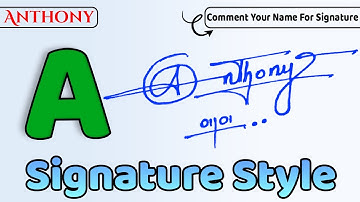 ✔️ Anthony Name Signature Style Request Done