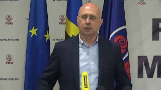 Briefing susținut de Președintele Partidului Democrat din Moldova, Pavel Filip Briefing susținut de Președintele Partidului Democrat din Moldova, Pavel Filip