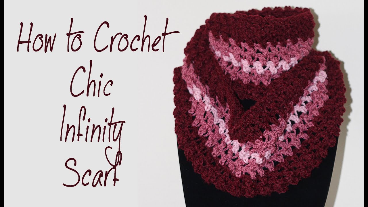 How To Crochet For Beginners | Chic Infinity Scarf - YouTube