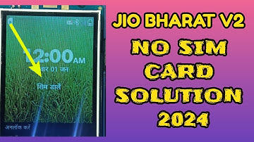 JIO BHARAT  B1 NO SIM CARD SOLUTION | JIO BHARAT JBB021B1 NO SIM CARD JUMPER SOLUTION