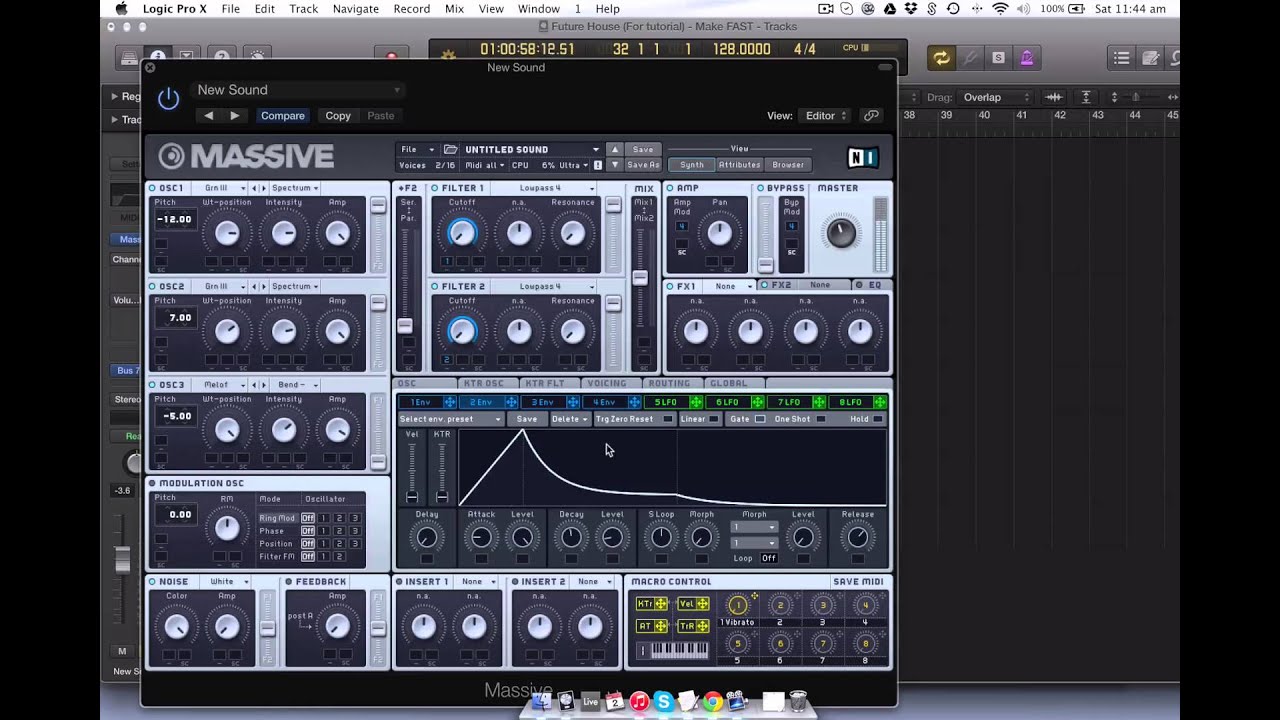 How To EDM: Future House Bass In Massive Tutorial (W. A. Production)