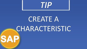 Hint for Create a Characteristic Tcode-CT04