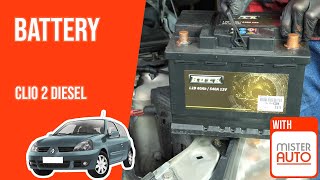 How to replace the car battery Clio mk4 1.5 dCi 🔋 