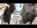 घर बैठे सीखे Advanced Layer Cutting/easy and simple method of layer cutting in thin hair|