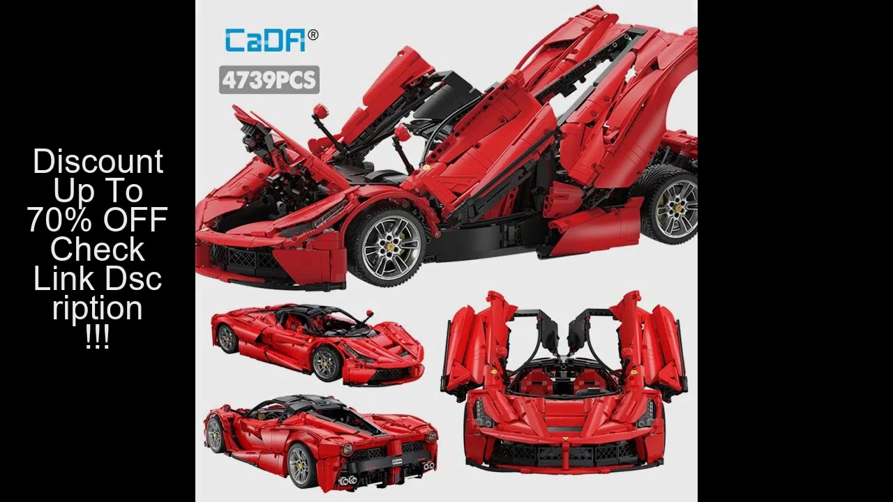 Cada 4739PCS Technical City Racing Car Hypercar Model Building Blocks Sportscar Vehicle Bricks Toys
