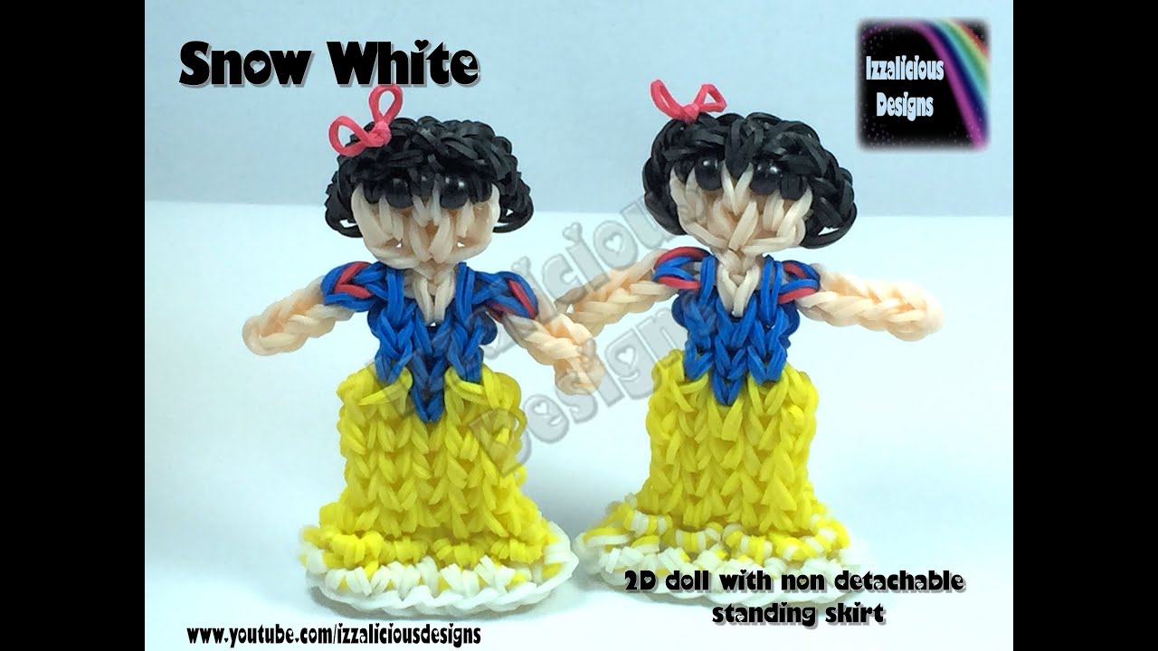 Rainbow Loom Snow White Princess Action Figure/Charm - 2D Standing Doll