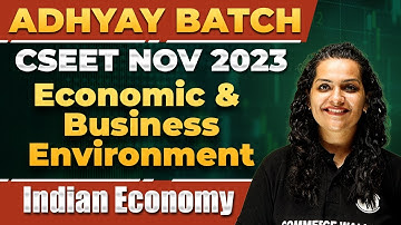 Indian Economy | Economic & Business Environment For CSEET | CSEET Nov 2023