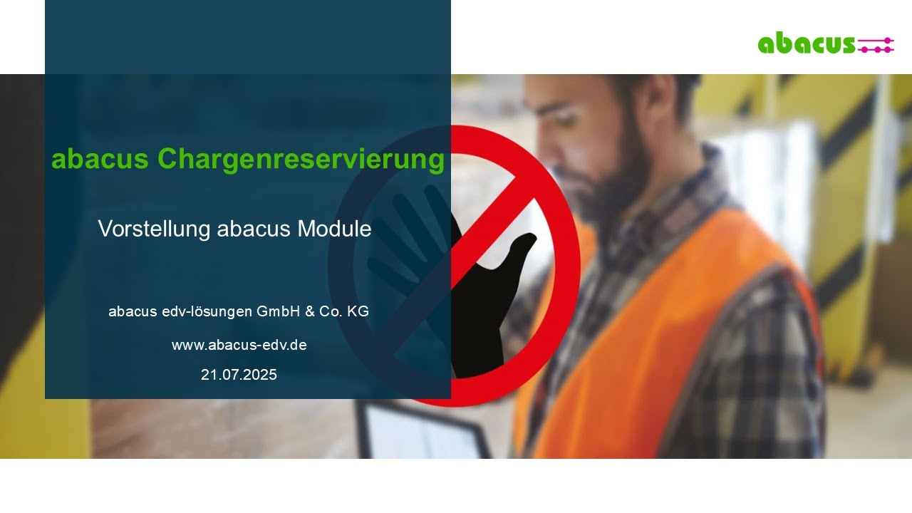 Vorstellung abacus Module | Chargenreservierung - YouTube