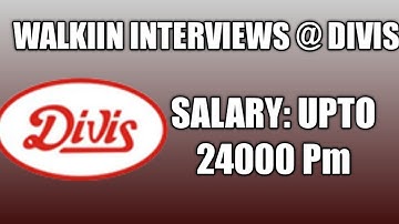 Divis Laboratories Ltd Walk-in Drive 2023 B.Sc/M.Sc/B.Pharm/M.Pharm/B.Tech/SSC/Inter/ ITI