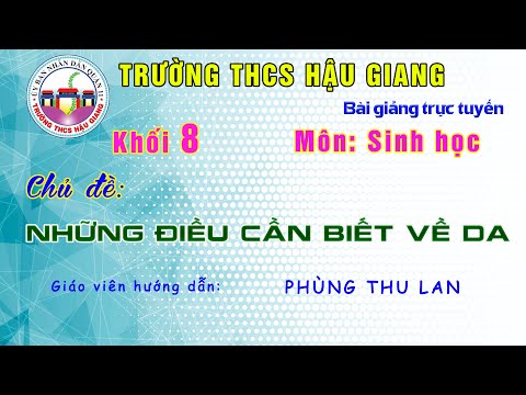 Sinh học 8 - Chủ đề: Những điều cần biết về da - Giáo viên: Phùng Thu Lan