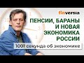 Пенсии, бараны и новая экономика России. Экономика за 1001 секунду