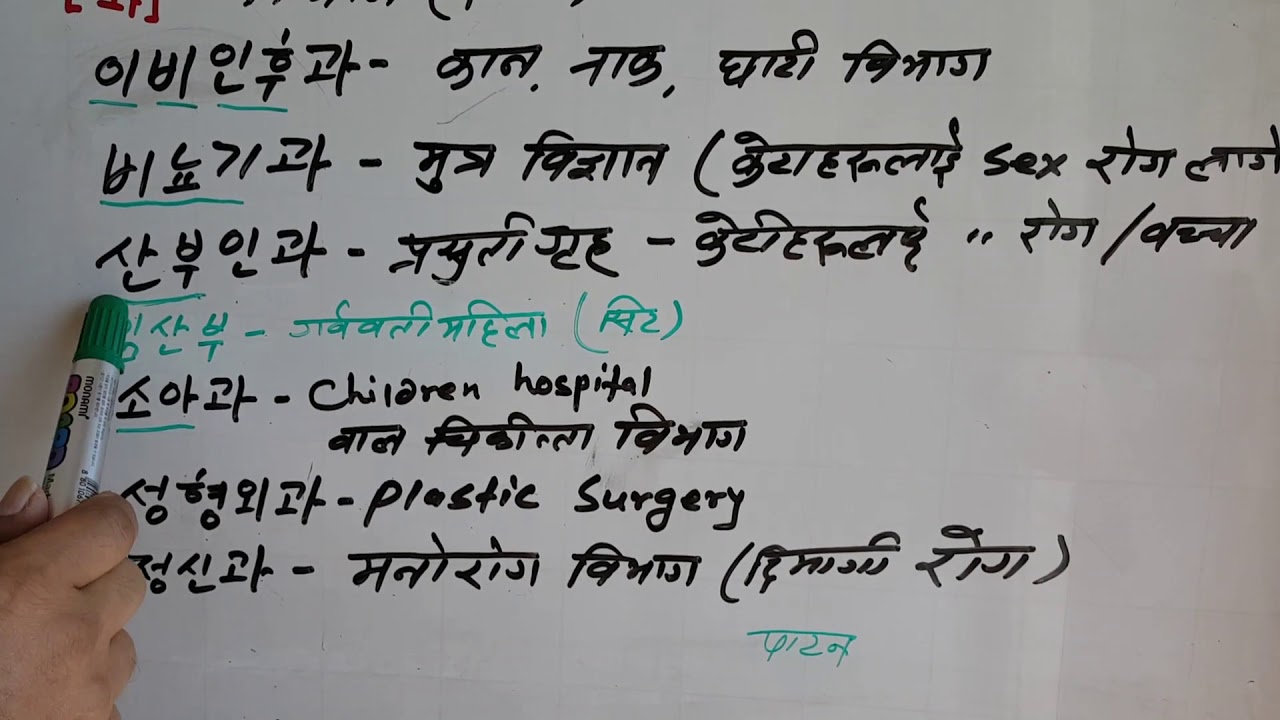 Korean language(Nepali) कोरियन भाषा सिकौ (8) YouTube