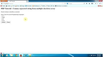 Getting a comma separated string from a group of checkboxes or checkbox array -PHP Tutorial