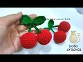 مادلية كرز بالكروشيه افكار ببواقي خيط الكروشيه How To Crochet Cherries Amigurumi 