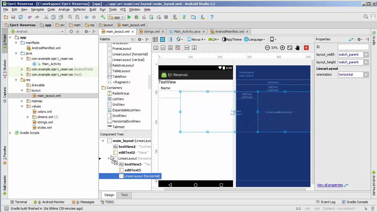 Android Ejemplos Controles Básicos 4 Diseño Del Interfaz De